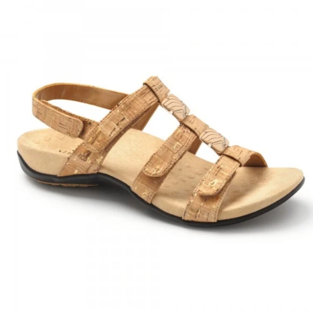 Vionic Amber Golden Cork Sandals sz 8